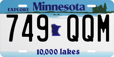 MN license plate 749QQM