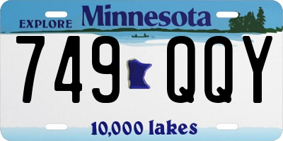 MN license plate 749QQY