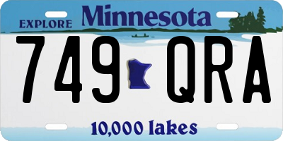 MN license plate 749QRA