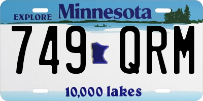MN license plate 749QRM
