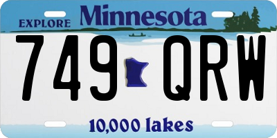 MN license plate 749QRW