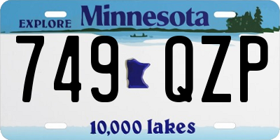MN license plate 749QZP