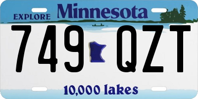 MN license plate 749QZT