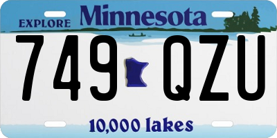 MN license plate 749QZU