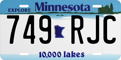 MN license plate 749RJC