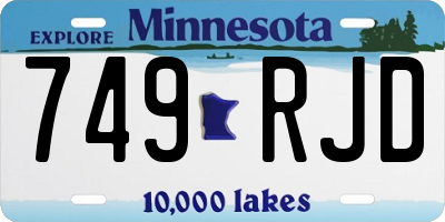 MN license plate 749RJD