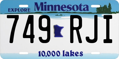 MN license plate 749RJI