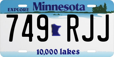 MN license plate 749RJJ