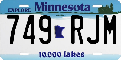 MN license plate 749RJM