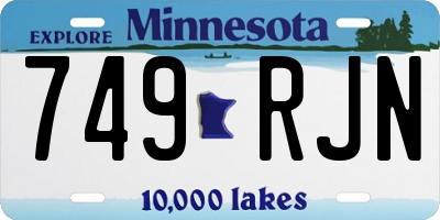 MN license plate 749RJN