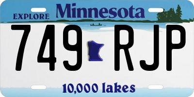 MN license plate 749RJP