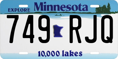 MN license plate 749RJQ