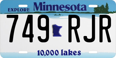 MN license plate 749RJR