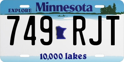 MN license plate 749RJT