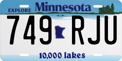 MN license plate 749RJU
