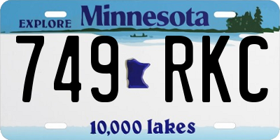 MN license plate 749RKC