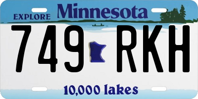 MN license plate 749RKH