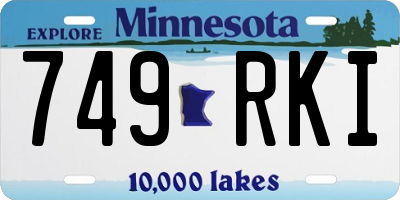 MN license plate 749RKI