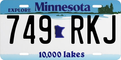 MN license plate 749RKJ