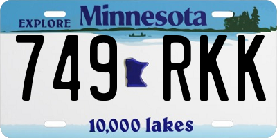 MN license plate 749RKK