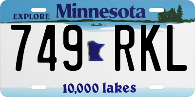 MN license plate 749RKL