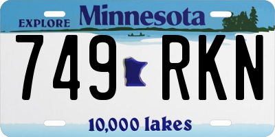 MN license plate 749RKN