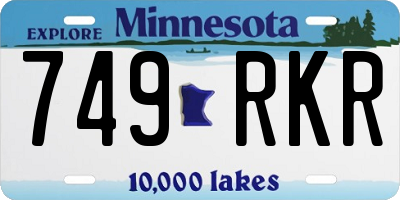 MN license plate 749RKR