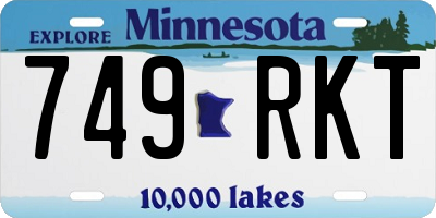 MN license plate 749RKT