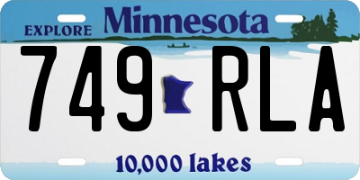 MN license plate 749RLA