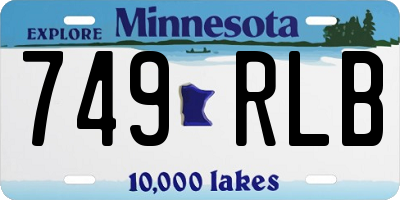MN license plate 749RLB