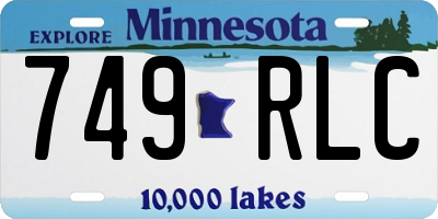 MN license plate 749RLC