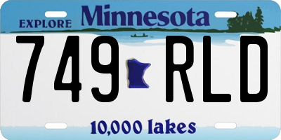 MN license plate 749RLD