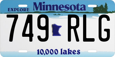 MN license plate 749RLG