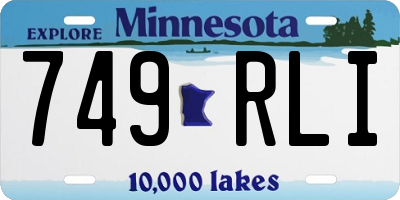 MN license plate 749RLI