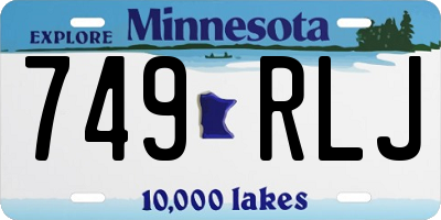 MN license plate 749RLJ