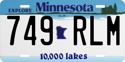 MN license plate 749RLM