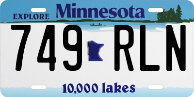 MN license plate 749RLN