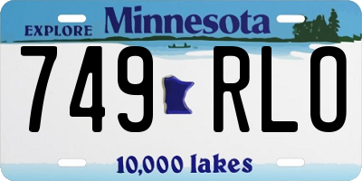 MN license plate 749RLO