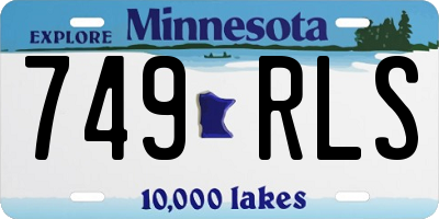 MN license plate 749RLS