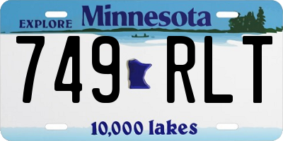 MN license plate 749RLT