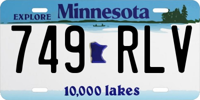 MN license plate 749RLV