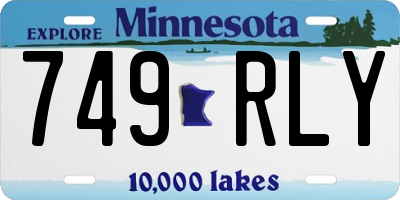 MN license plate 749RLY