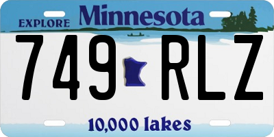 MN license plate 749RLZ