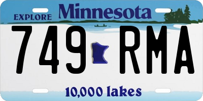 MN license plate 749RMA