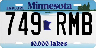 MN license plate 749RMB