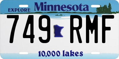 MN license plate 749RMF