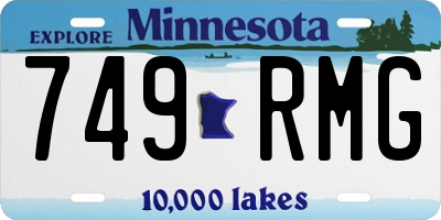 MN license plate 749RMG