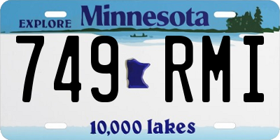 MN license plate 749RMI