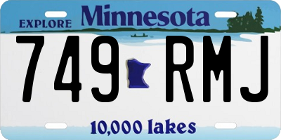 MN license plate 749RMJ