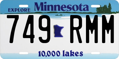 MN license plate 749RMM